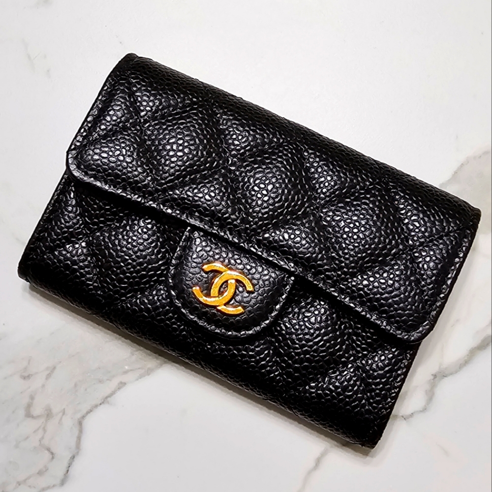 Chanel Classic Flap Timeless Card Holder Caviar Leather GHW